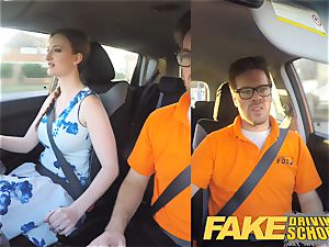 faux Driving college Nerdy sandy-haired teen student